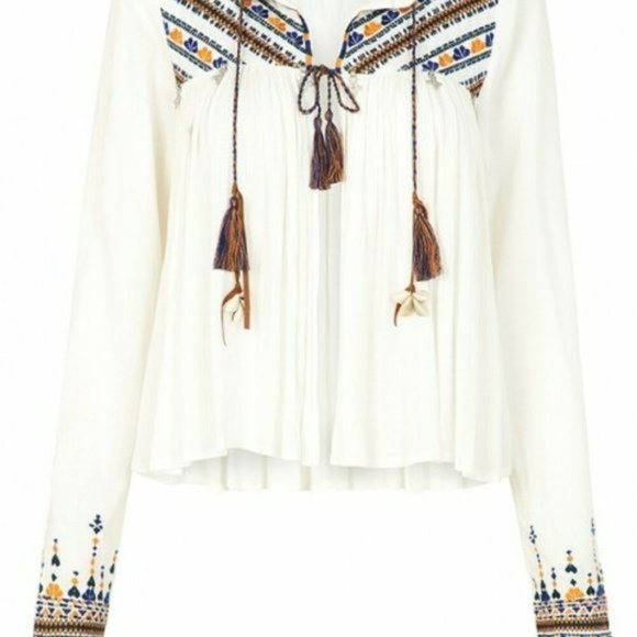 TIGERLILY Seba White Shell Embroidered Light Jacket - Picture 7 of 11